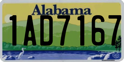 AL license plate 1AD7167