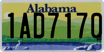 AL license plate 1AD7170