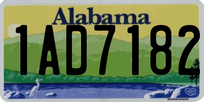 AL license plate 1AD7182