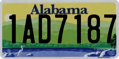 AL license plate 1AD7187