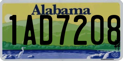 AL license plate 1AD7208