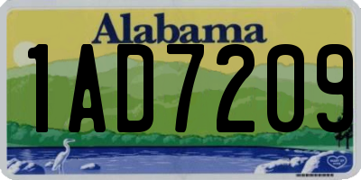 AL license plate 1AD7209