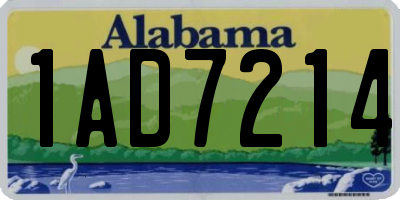 AL license plate 1AD7214