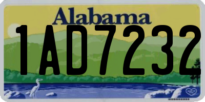 AL license plate 1AD7232