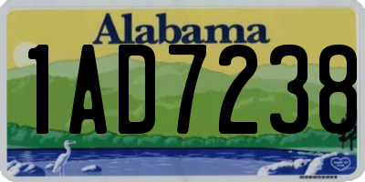AL license plate 1AD7238