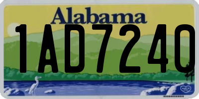AL license plate 1AD7240