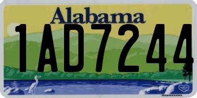 AL license plate 1AD7244