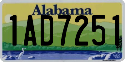 AL license plate 1AD7251