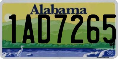 AL license plate 1AD7265