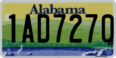 AL license plate 1AD7270