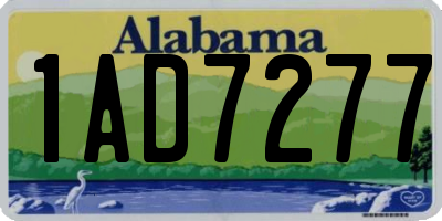 AL license plate 1AD7277