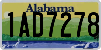 AL license plate 1AD7278
