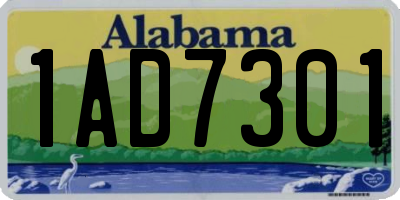 AL license plate 1AD7301