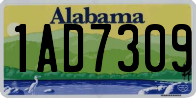 AL license plate 1AD7309