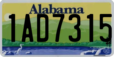 AL license plate 1AD7315