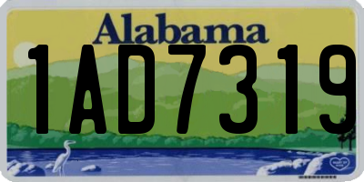 AL license plate 1AD7319