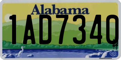 AL license plate 1AD7340