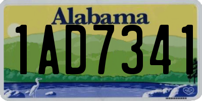 AL license plate 1AD7341