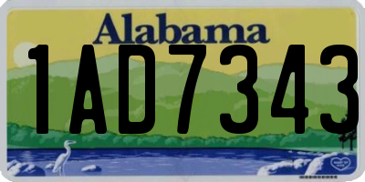 AL license plate 1AD7343