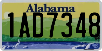 AL license plate 1AD7348