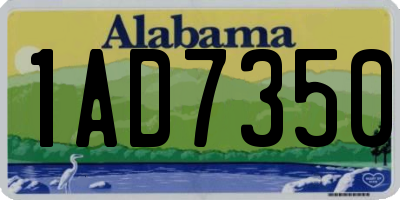 AL license plate 1AD7350