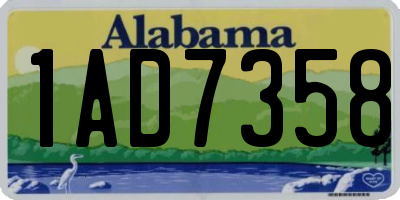 AL license plate 1AD7358
