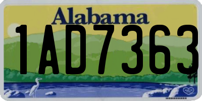 AL license plate 1AD7363
