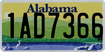 AL license plate 1AD7366