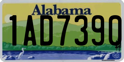 AL license plate 1AD7390
