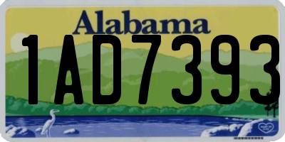 AL license plate 1AD7393