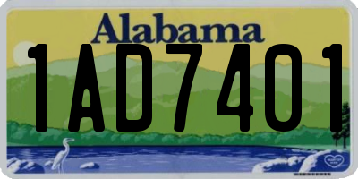 AL license plate 1AD7401