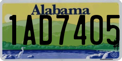 AL license plate 1AD7405