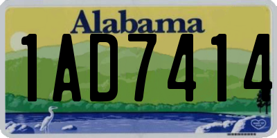 AL license plate 1AD7414