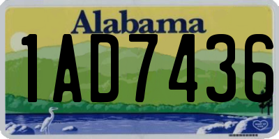 AL license plate 1AD7436