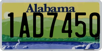 AL license plate 1AD7450