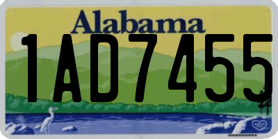 AL license plate 1AD7455