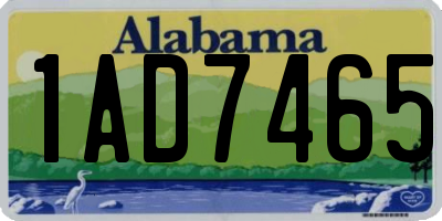 AL license plate 1AD7465