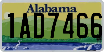 AL license plate 1AD7466