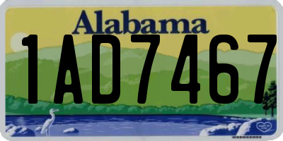 AL license plate 1AD7467