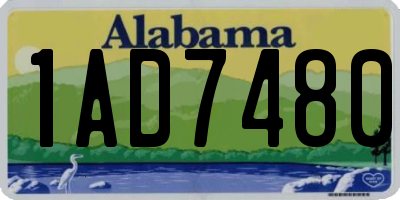 AL license plate 1AD7480