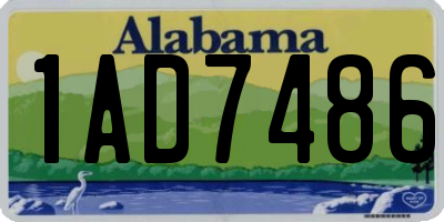 AL license plate 1AD7486