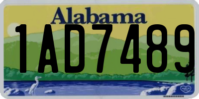 AL license plate 1AD7489