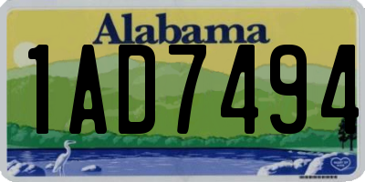 AL license plate 1AD7494