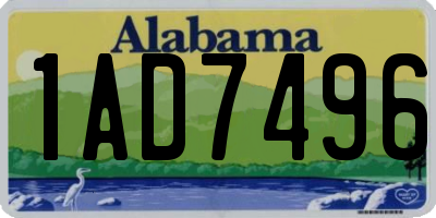 AL license plate 1AD7496