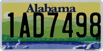 AL license plate 1AD7498