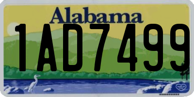 AL license plate 1AD7499