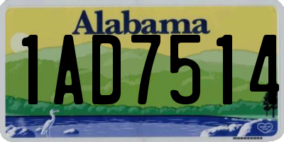 AL license plate 1AD7514