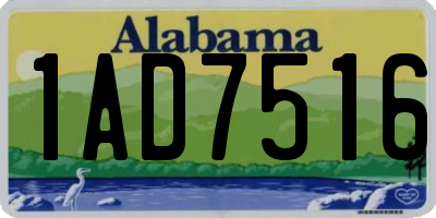 AL license plate 1AD7516
