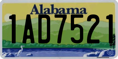 AL license plate 1AD7521