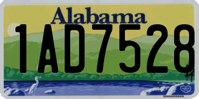 AL license plate 1AD7528